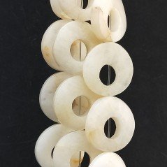 Calcite Perline Forma Cerchio Piatto Liscio Elicoidali 25mm