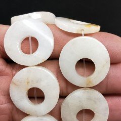 Calcite Perline Forma Cerchio Piatto Liscio Elicoidali 25mm