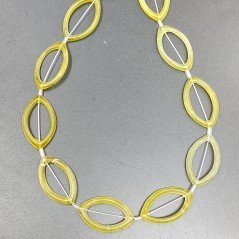 Giada Oliva Perline Forma Cerchio Ovale Piatto Liscio 20X30mm