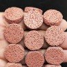 Pietra Lavica rossa Perline Forma Tondo Piatto Grezzo Liscio 20mm