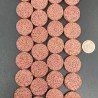 Pietra Lavica rossa Perline Forma Tondo Piatto Grezzo Liscio 20mm
