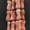 Pietra Lavica Rossa Perline Forma Foglia Fantasia Liscio Piatto Foro Passante 18X30mm