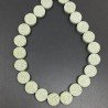 Pietra Lavica Verde Chiaro Perline Forma Tondo Piatto Liscio 14mm
