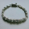 Bracciale Di Argento 925 con Radice di Smeraldo, Zircone Sfacettato Stile Etnico