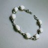 Bracciale Di Argento 925 con Perle di Fiume Ovale Bianco