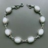 Bracciale Di Argento 925 con Perle di Fiume Ovale Bianco