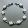 Bracciale Di Argento 925 con Perle di Fiume Ovale Bianco