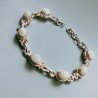 Bracciale Di Argento 925 con Radice di Smeraldo Cabochon Taglio Tondo Liscio Rosato