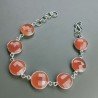 Bracciale Di Argento 925 con Corniola Briolette Tondo Sfaccettato