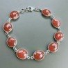 Bracciale Di Argento 925 con Corniola Briolette Tondo Sfaccettato