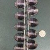 Cristallo Rosa in Perline Forma Ovale Piatto Sfaccettato Foro Laterale 22X28mm