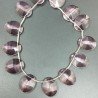 Cristallo Rosa in Perline Forma Ovale Piatto Sfaccettato Foro Laterale 22X28mm
