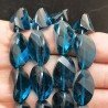 Cianite Idrotermale in Perline Forma Twist Sfaccettato Foro Passante 13X20mm