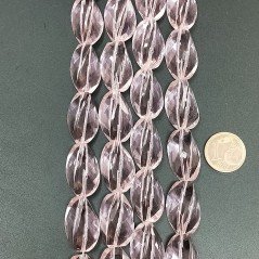 Morganite Idrotermale in Perline Forma Twist Sfaccettato Foro Passante 13x20mm