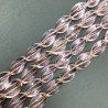 Morganite Idrotermale in Perline Forma Twist Sfaccettato Foro Passante 13x20mm