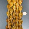 Cristallo Ambra in Perline Forma Rombo Sfaccettato Foro Passante 17X29mm