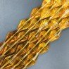 Cristallo Ambra in Perline Forma Rombo Sfaccettato Foro Passante 17X29mm