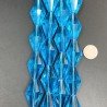 Cristallo Azzuro in Perline Forma Rombo Sfaccettato Foro Passante 17X29mm