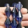 Cristallo Iolite in Perline Forma Rombo Sfaccettato Foro Passante 17X29mm
