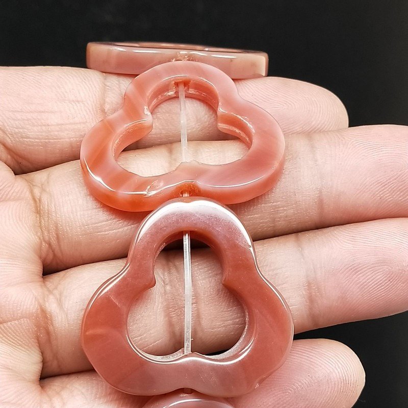 Corniola Perline Forma Cerchio Piatto Liscio a Pera 9X34mm