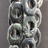 Serpentine Russa Verde Scuro Perline Forma Cerchio Ottagonali Piatto Liscio 24-25X35-36mm