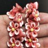 Resina Perline Forma Fiori Rosso e Giallo Liscio Foro Passante 20mm