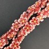 Resina Perline Forma Fiori Rosso e Giallo Liscio Foro Passante 20mm