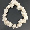 Resina Perline Bianco Forma Rosa Inciso Liscio Foro Passante 20mm