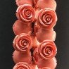 Resina Perline Pesca Forma Rosa Inciso Liscio Foro Passante 2X33mm