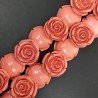 Resina Perline Pesca Forma Rosa Inciso Liscio Foro Passante 2X33mm