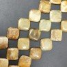 Giada Naturale in Perline Forma Rombo Piatto Liscio Foro Diagonale 30mm