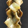 Giada Naturale in Perline Forma Rombo Piatto Elicoidale Liscio Foro Diagonale 29mm