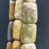 Giada Naturale in Perline Forma Rettangolare Piatto Liscio Foro Passante 30x40mm