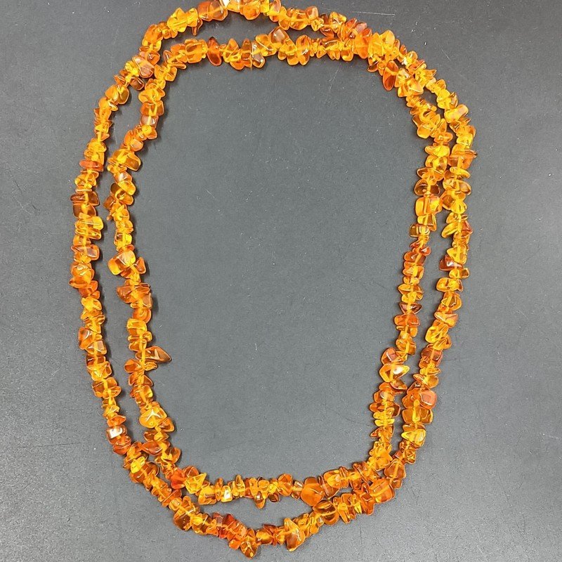 Cristallo Arancio Perline Forma Chips Liscio