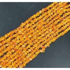 Cristallo Arancio Perline Forma Chips Liscio