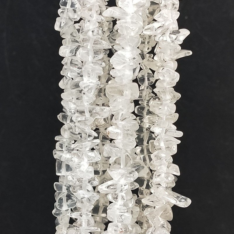 Cristallo Bianco Perline Forma Chips Liscio
