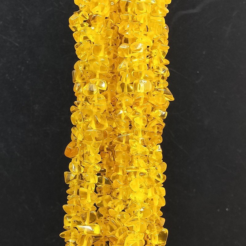 Cristallo Giallo Citrino Perline Forma Chips Liscio