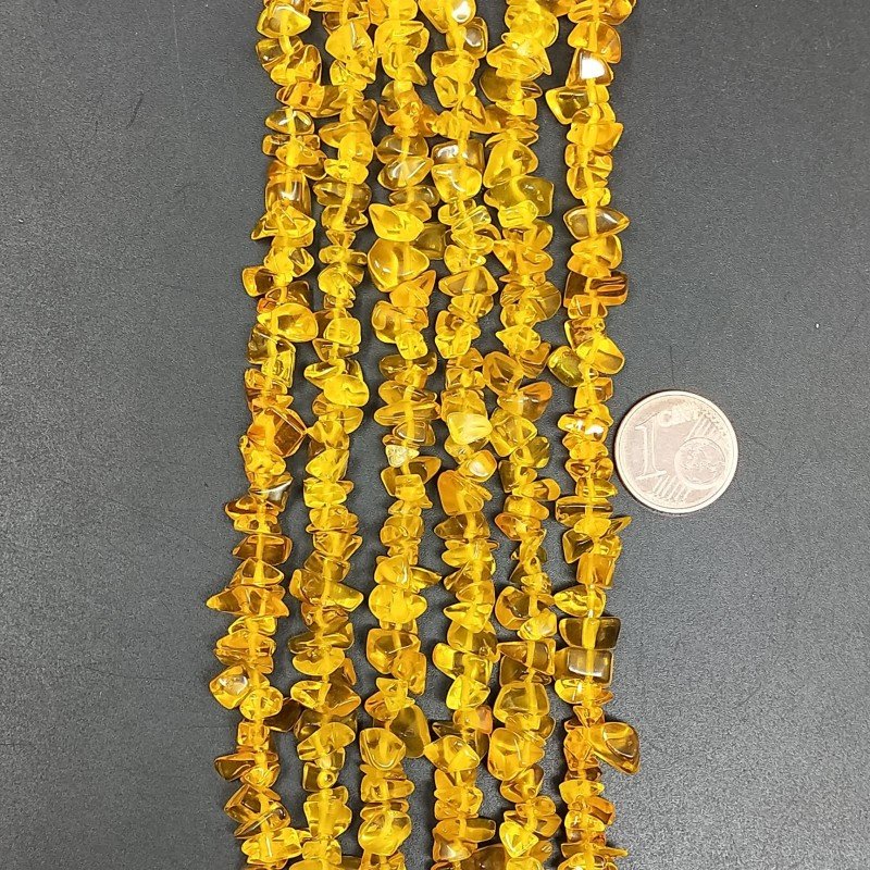 Cristallo Giallo Citrino Perline Forma Chips Liscio