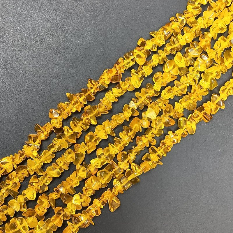 Cristallo Giallo Citrino Perline Forma Chips Liscio