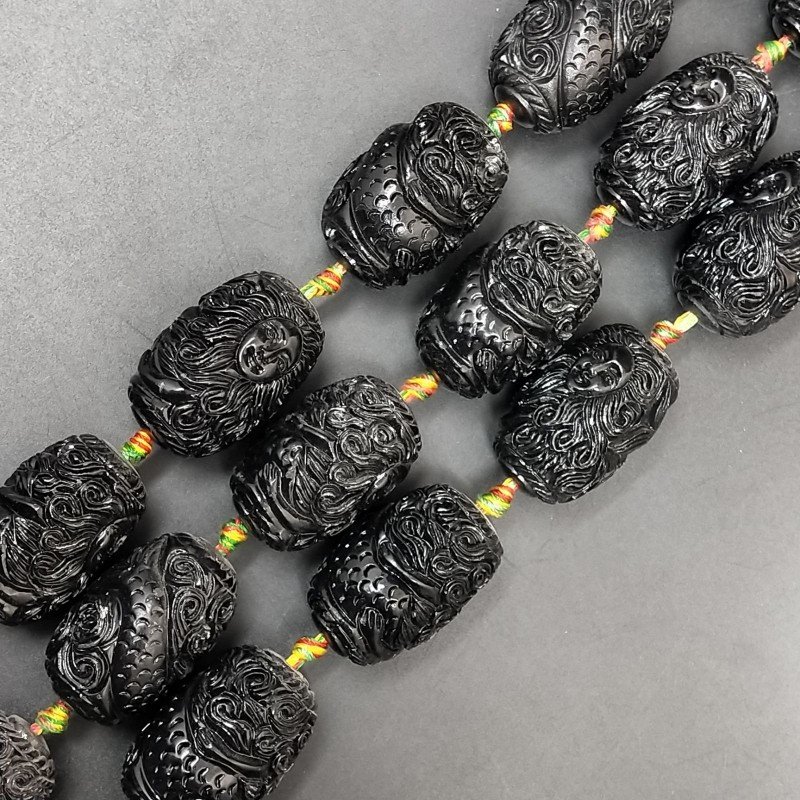 Resina Nera Perline Forma Barilotto Liscio Inciso Sole 20X32mm Resina Nera Perline Forma Barilotto Liscio Inciso Sole 20X32mm