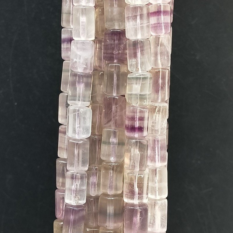 Fluorite Perline Forma Cilindro Liscio 8X12mm