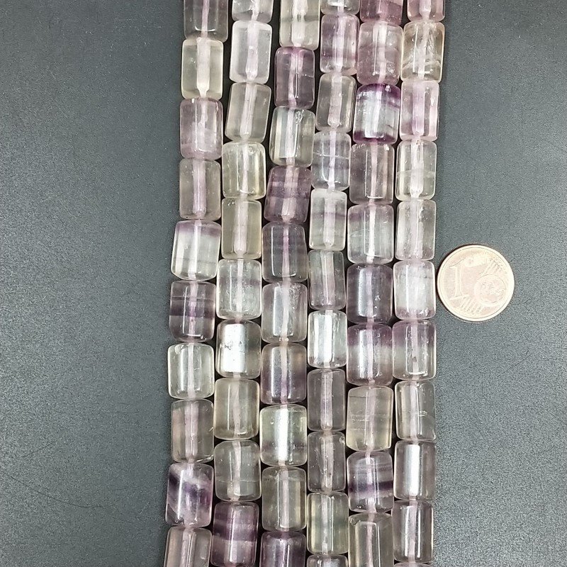 Fluorite Perline Forma Cilindro Liscio 8X12mm