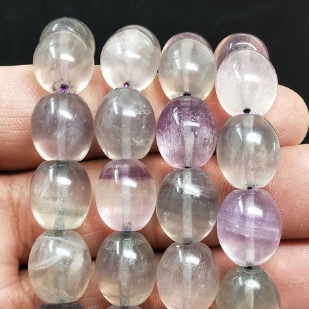 Fluorite Perline Forma Barilotto Liscio 11X13mm
