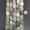 Serpentite Naturale in Perline Forma Rettangolare Piatto Liscio Foro Passante 15X20mm
