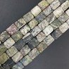 Serpentite Naturale in Perline Forma Rettangolare Piatto Liscio Foro Passante 15X20mm