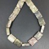 Serpentite Naturale in Perline Forma Rettangolare Piatto Liscio Foro Passante 15X20mm
