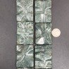 Serpentite Russo Naturale in Perline Forma Rettangolare Lavorato Piatto Liscio Foro Passante 31X41mm