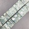 Serpentite Russo Naturale in Perline Forma Rettangolare Lavorato Piatto Liscio Foro Passante 31X41mm
