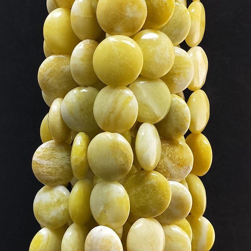 Giada limone tondo piatto liscio 16mm