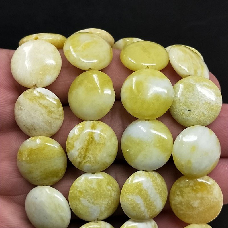Giada limone tondo piatto liscio 16mm